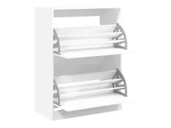Mueble zapatero con 2 cajones abatibles blanco 80x42x108 cm ES785106