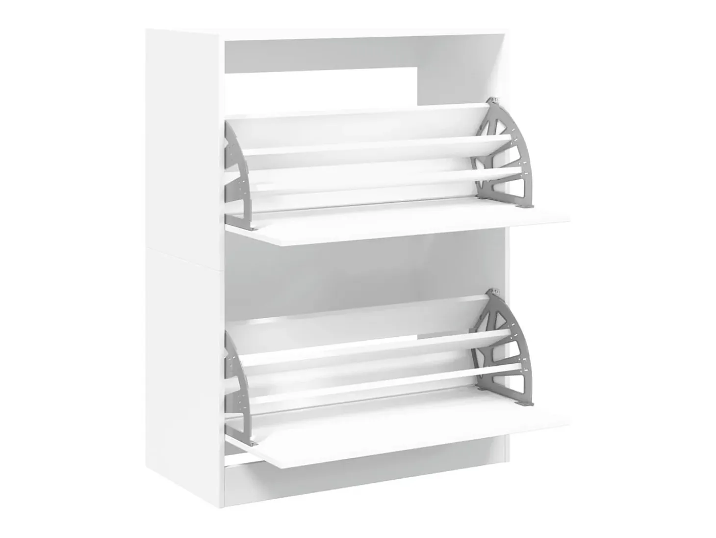 Mueble zapatero con 2 cajones abatibles blanco 80x42x108 cm ES785106
