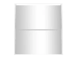 Mueble zapatero con espejo 2 niveles blanco brillo 63x17x67 cm ES571493