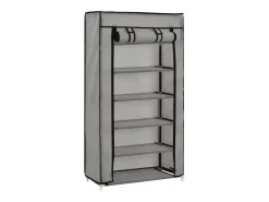 Mueble zapatero con funda de tela gris 58x28x106 cm ES648519