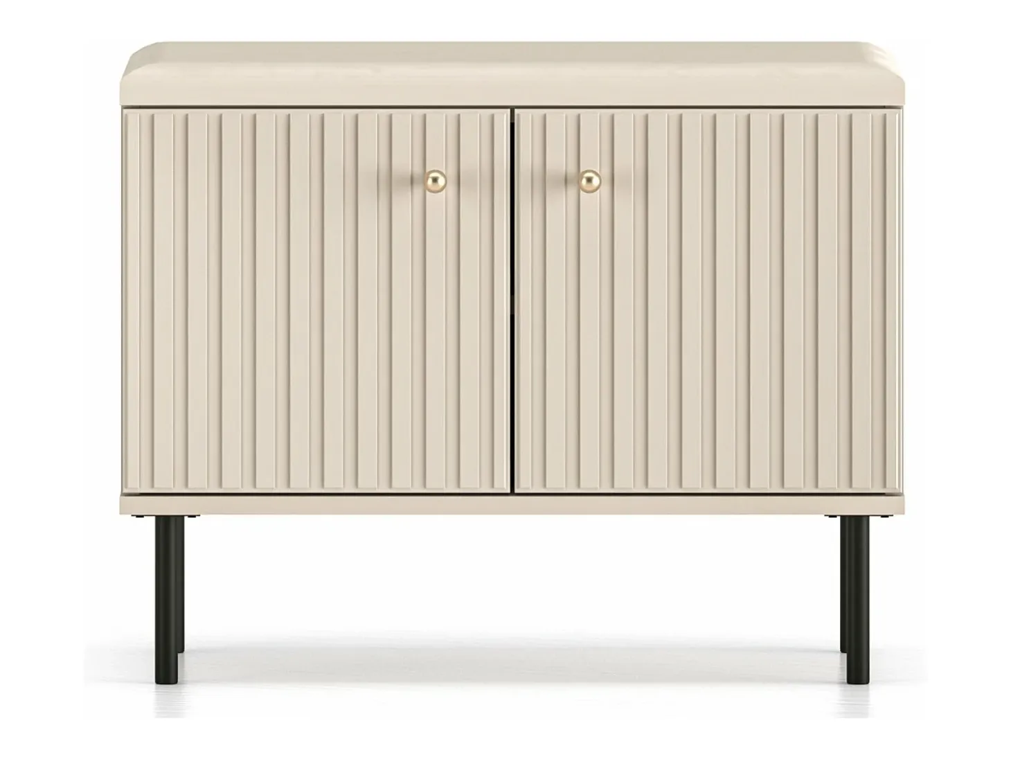 Mueble zapatero con lamas 68 cm - beige - CALETTO