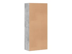 Mueble zapatero contrachapada gris hormigón 80x39x178 cm ES889463