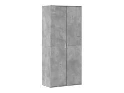 Mueble zapatero contrachapada gris hormigón 80x39x178 cm ES889463