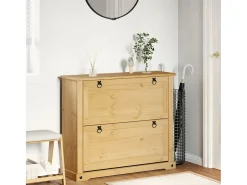 Mueble zapatero Corona madera maciza de pino 99x32x85 cm ES561438