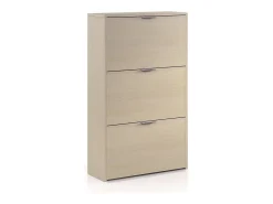 Mueble zapatero de 3 puertas abatibles - L60 cm