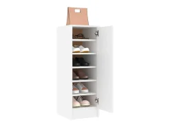 Mueble zapatero de aglomerado blanco 32x35x92 cm ES886591