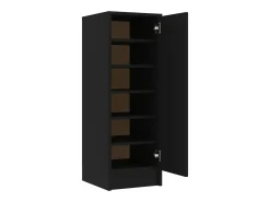 Mueble zapatero de aglomerado negro 32x35x92 cm ES773534