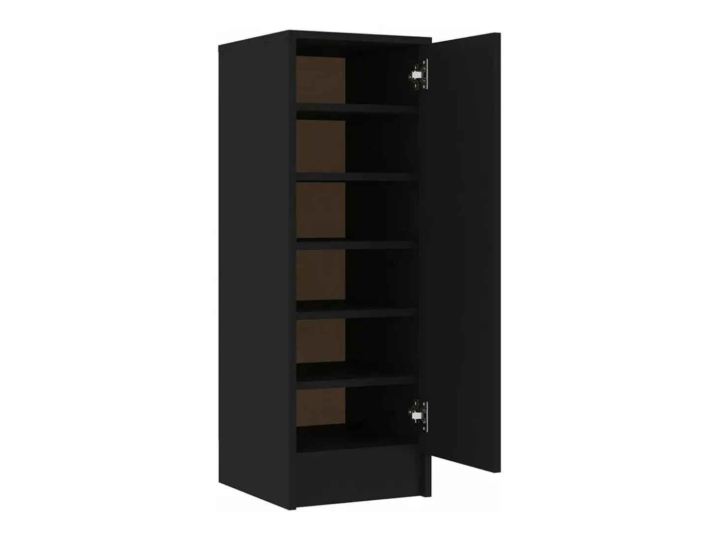 Mueble zapatero de aglomerado negro 32x35x92 cm ES773534