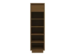 Mueble zapatero de madera maciza pino marrón miel 30x34x105 cm ES654273