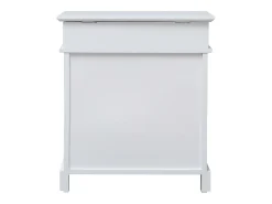 Mueble zapatero de madera de Paulownia blanco 50x28x58 cm ES821693