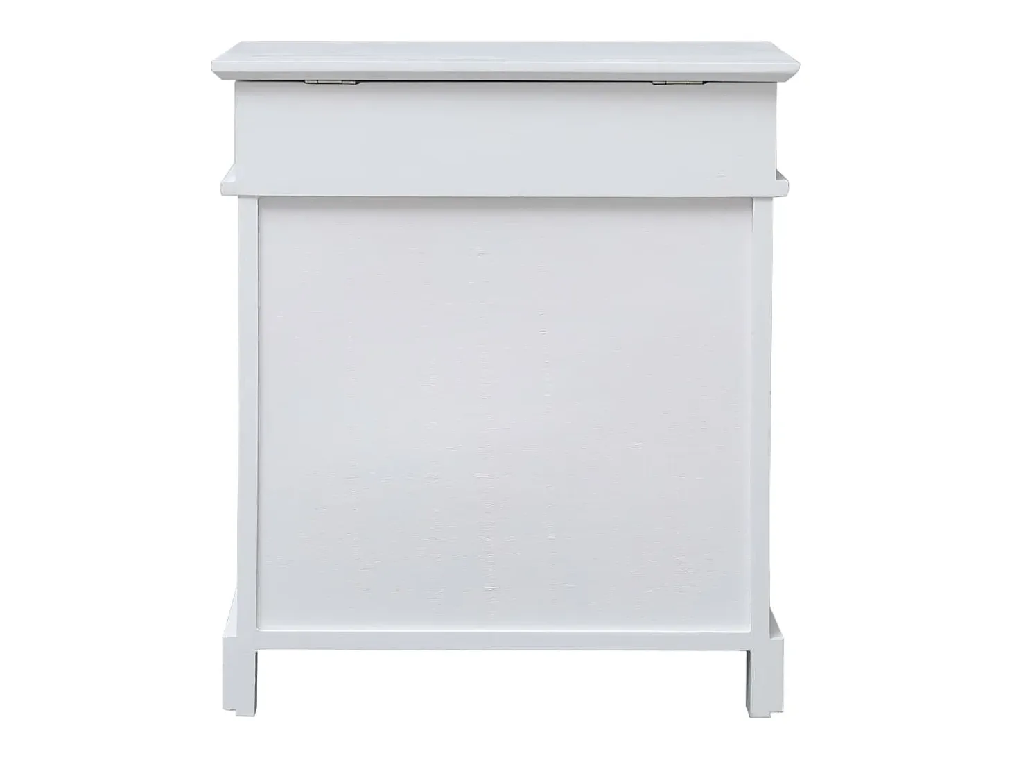 Mueble zapatero de madera de Paulownia blanco 50x28x58 cm ES821693
