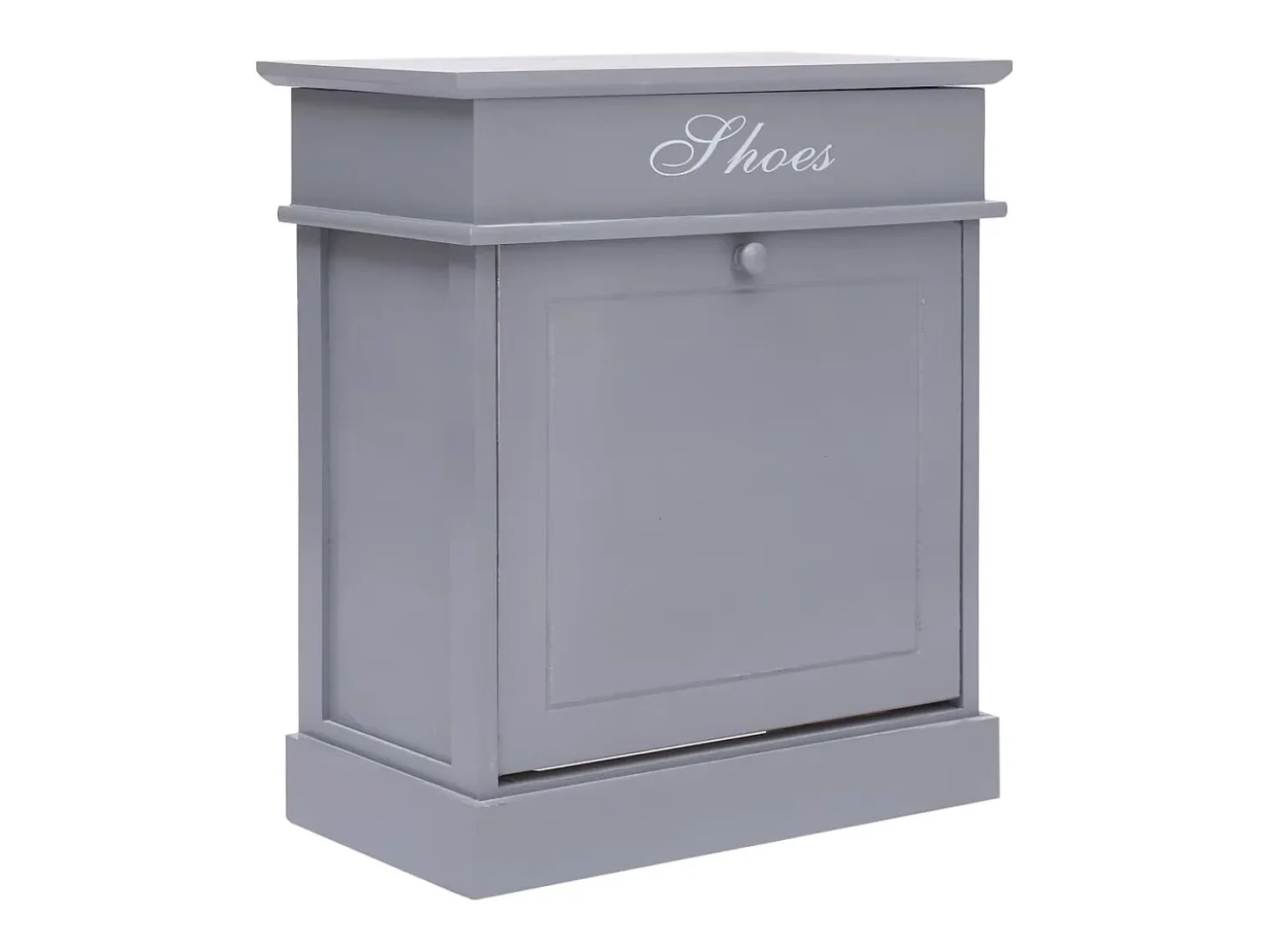 Mueble zapatero de madera de Paulownia gris 50x28x58 cm ES312168