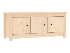 Mueble zapatero de madera maciza de pino 110x38x45,5 cm ES552309