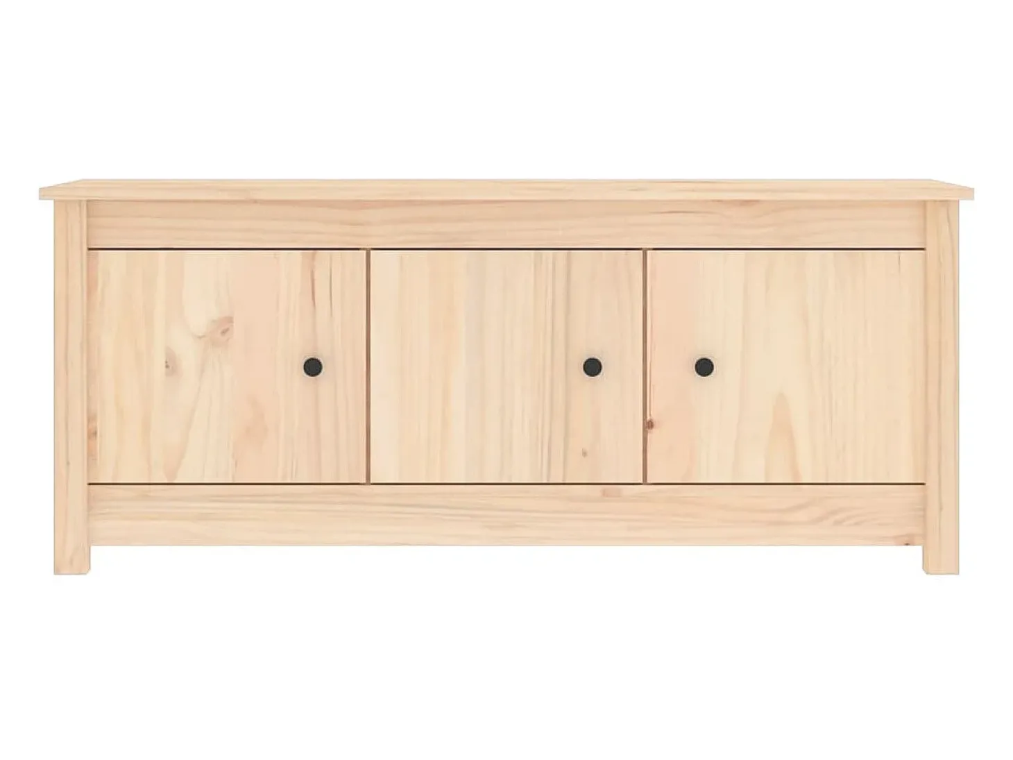 Mueble zapatero de madera maciza de pino 110x38x45,5 cm ES552309