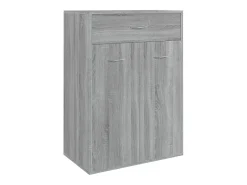 Mueble zapatero de madera contrachapada gris Sonoma 60x35x84 cm ES704563
