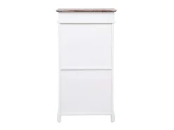 Mueble zapatero de madera de Paulownia marrón 50x28x98 cm ES565210