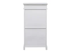 Mueble zapatero de madera de Paulownia blanco 50x28x98 cm ES511204