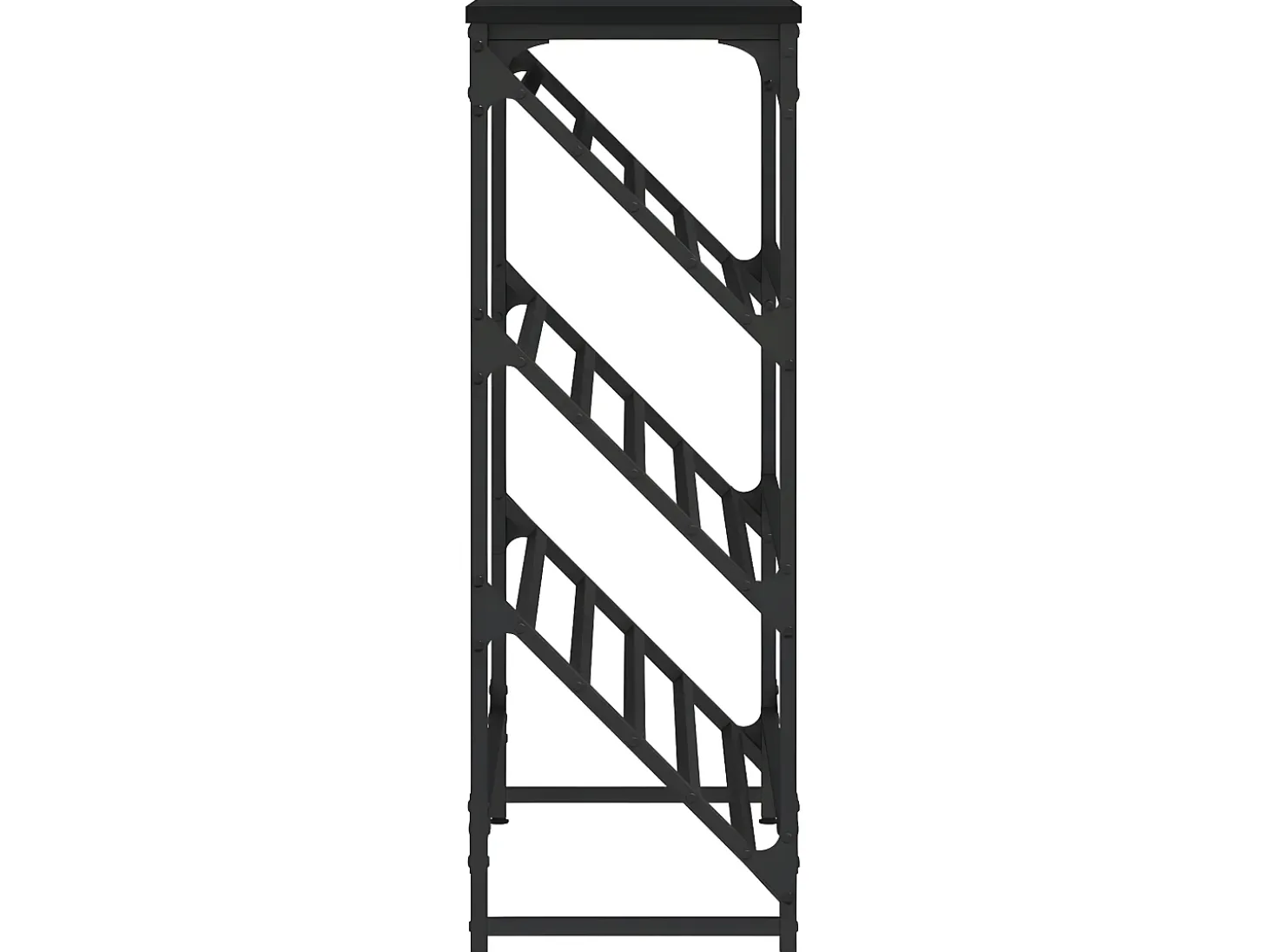 Mueble zapatero de madera de ingeniería negro 90x30x85 cm ES951565