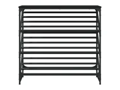 Mueble zapatero de madera de ingeniería negro 90x30x85 cm ES951565