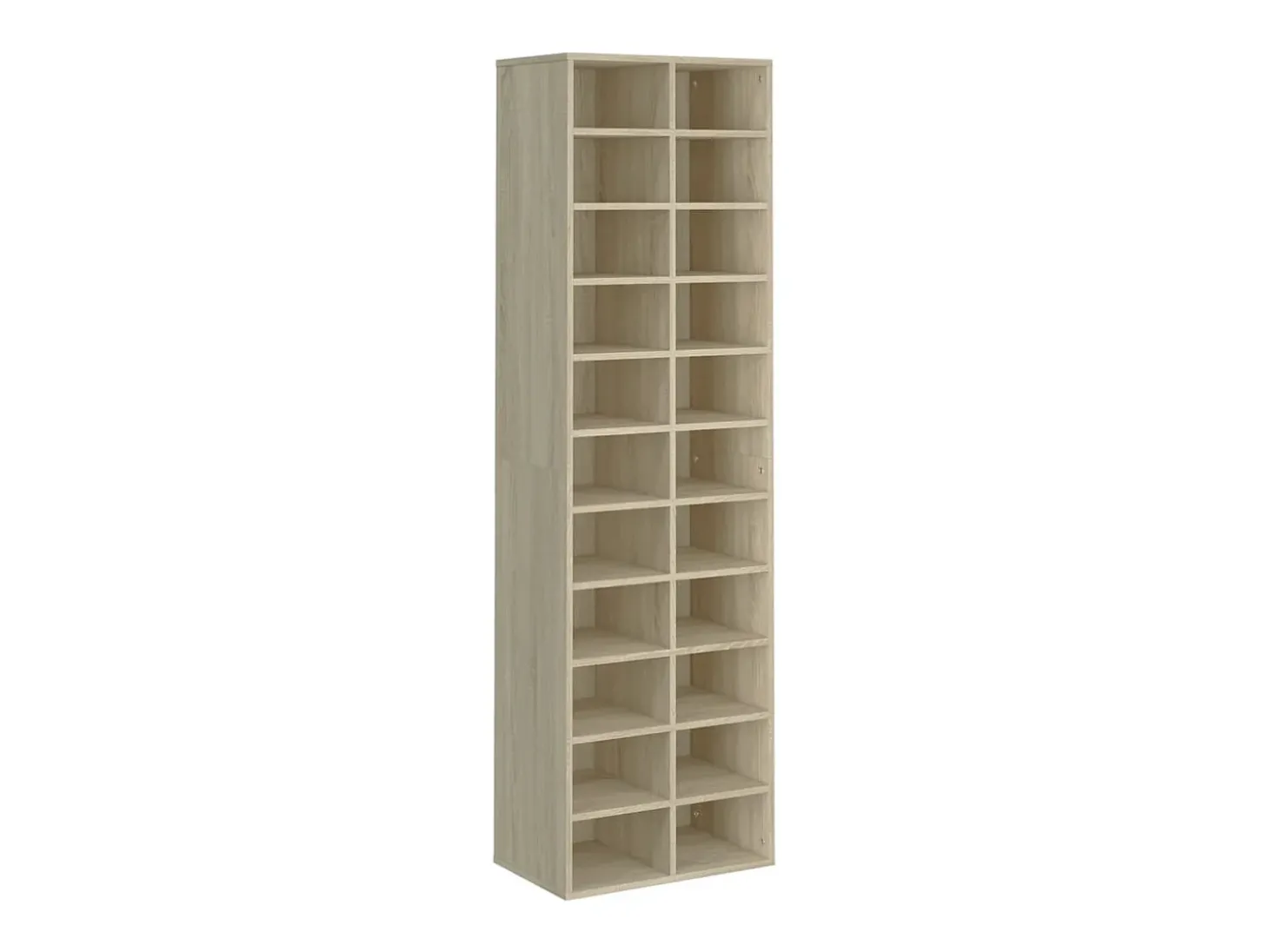 Mueble zapatero de madera contrachapada color roble 54x34x183cm ES100805