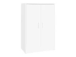 Mueble zapatero de madera contrachapada blanco 60x35x92 cm ES201332
