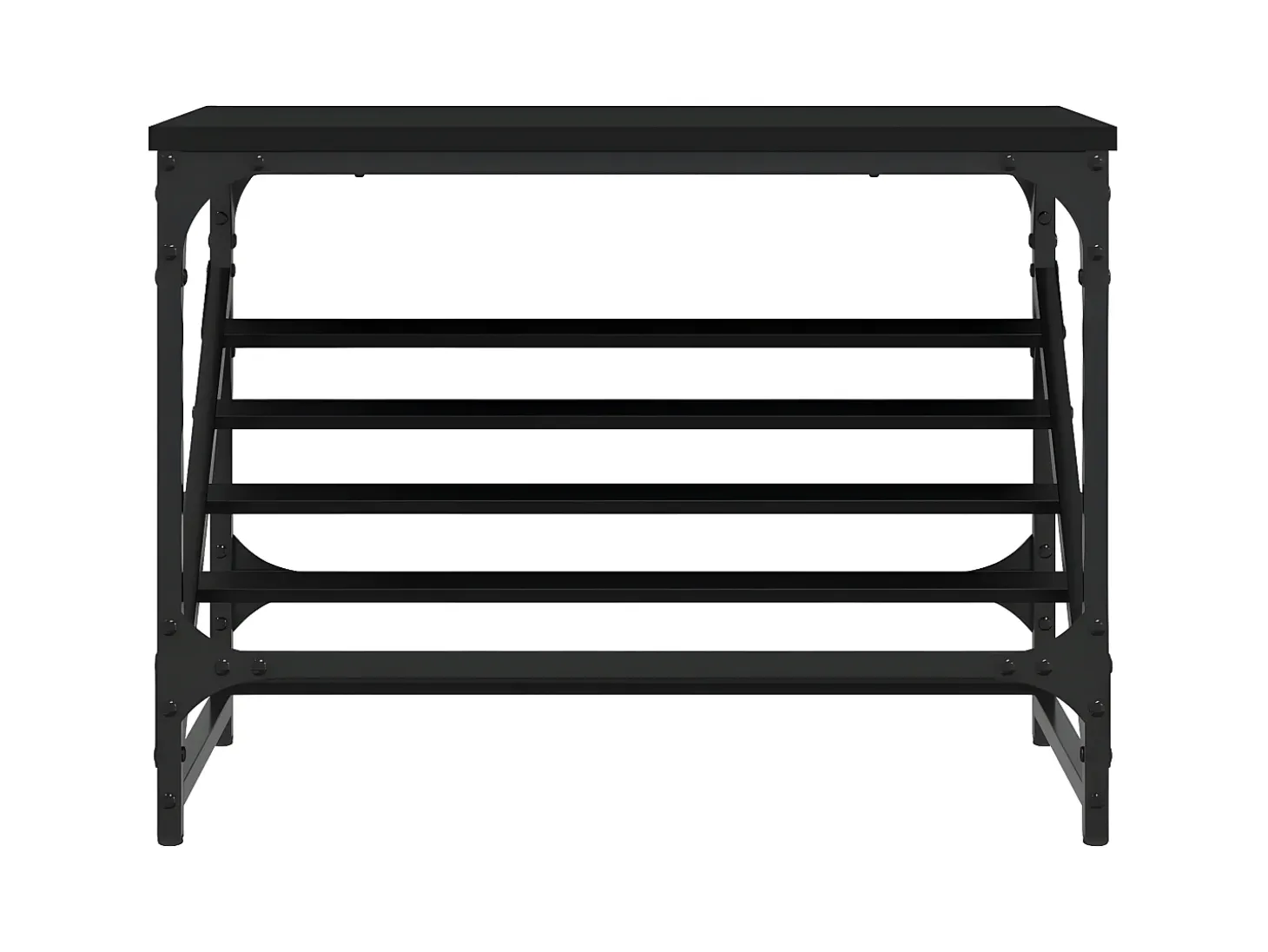 Mueble zapatero de madera de ingeniería negro 60x30x45 cm ES614196