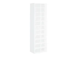 Mueble zapatero de madera contrachapada blanco 54x34x183 cm ES839409