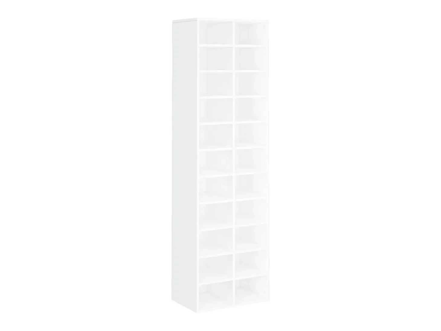Mueble zapatero de madera contrachapada blanco 54x34x183 cm ES839409