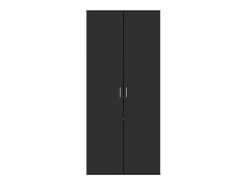 Mueble zapatero de madera contrachapada negro 80x39x178 cm ES467858