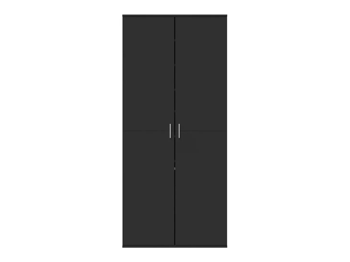 Mueble zapatero de madera contrachapada negro 80x39x178 cm ES467858