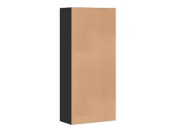 Mueble zapatero de madera contrachapada negro 80x39x178 cm ES467858