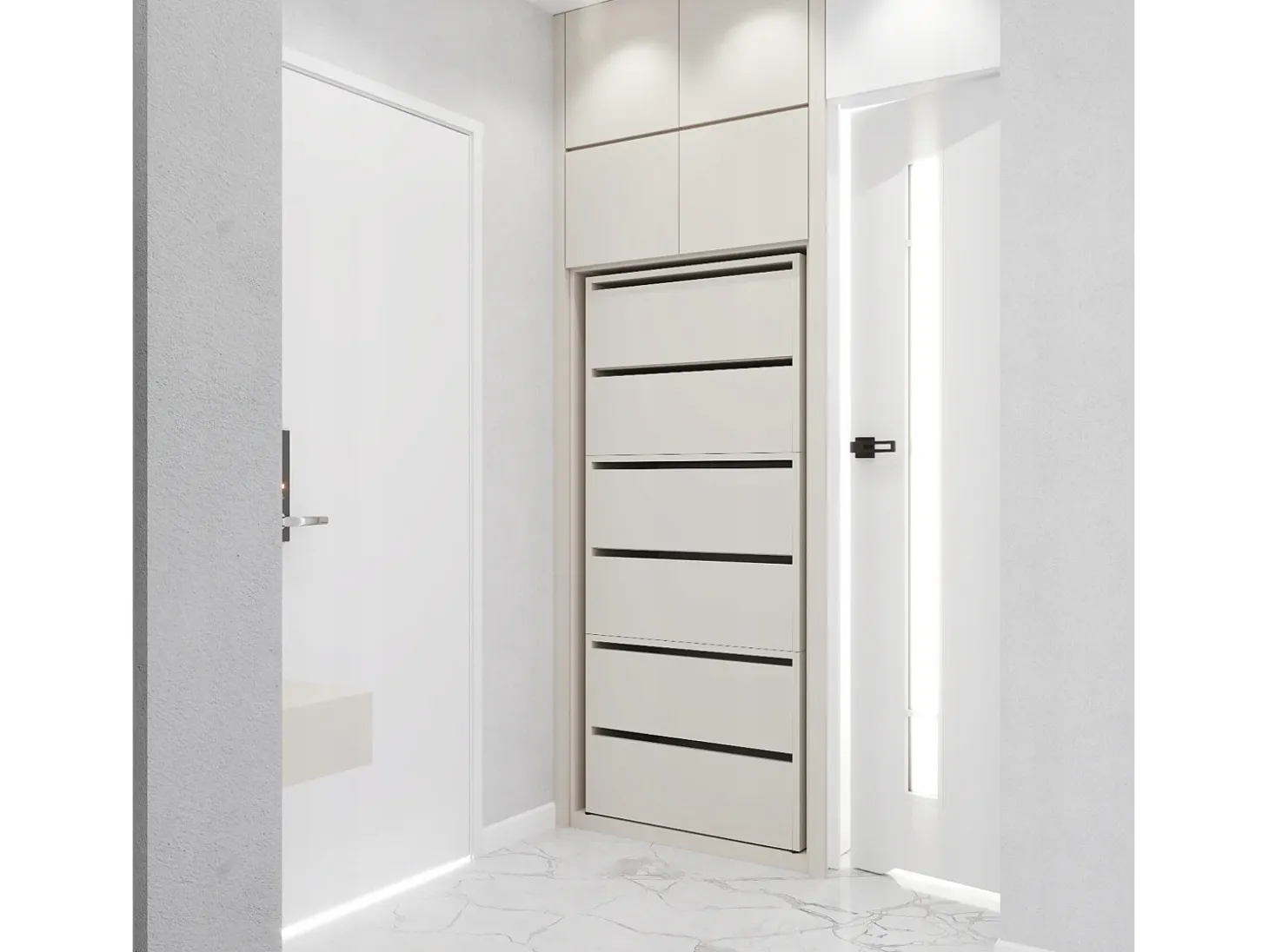 Mueble Zapatero Estrecho Cachemira 60x36x150cm – Estantería para 15 pares, Almacenamiento para la Entrada