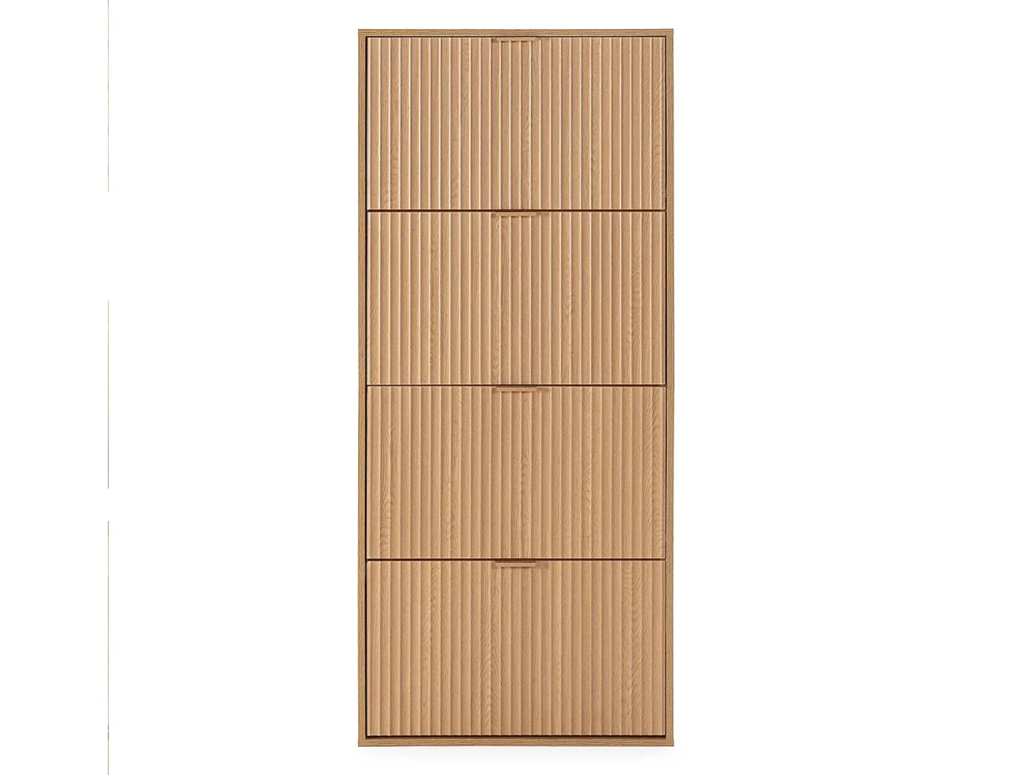 Mueble Zapatero Lluvia 4 Puertas Color Roble, para 24 Pares