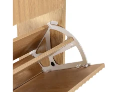 Mueble Zapatero Lluvia 4 Puertas Color Roble, para 24 Pares