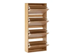 Mueble Zapatero Lluvia 4 Puertas Color Roble, para 24 Pares