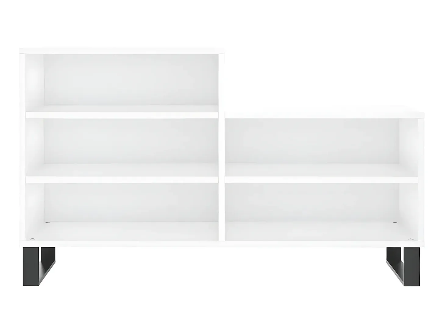 Mueble zapatero madera contrachapada blanco brillo 102x36x60 cm ES954575
