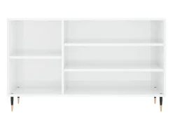 Mueble zapatero madera contrachapada blanco brillo 102x36x60 cm ES482690