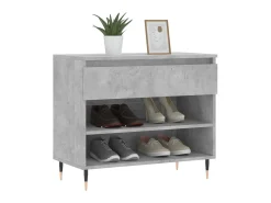 Mueble zapatero madera contrachapada gris hormigón 70x36x60 cm ES348570
