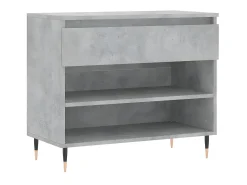Mueble zapatero madera contrachapada gris hormigón 70x36x60 cm ES348570