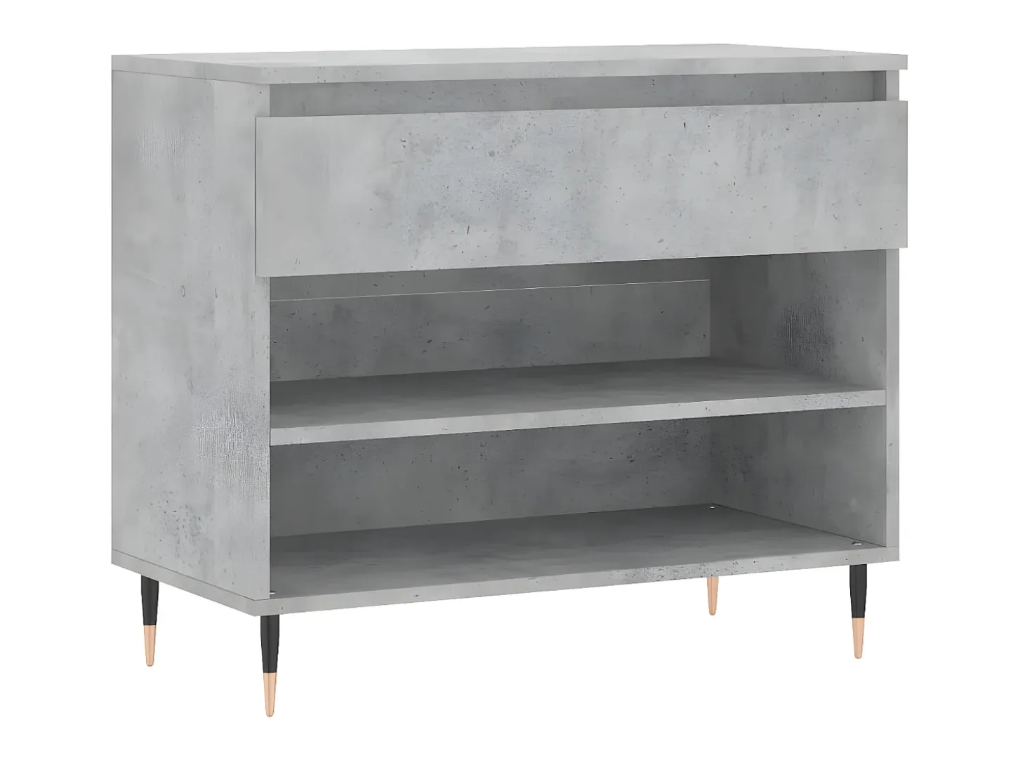 Mueble zapatero madera contrachapada gris hormigón 70x36x60 cm ES348570