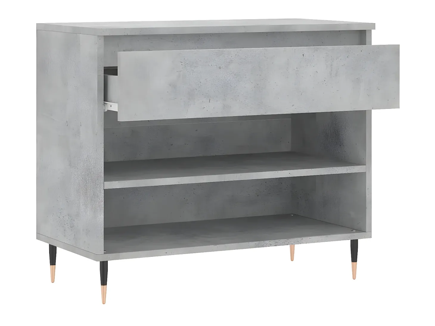 Mueble zapatero madera contrachapada gris hormigón 70x36x60 cm ES348570