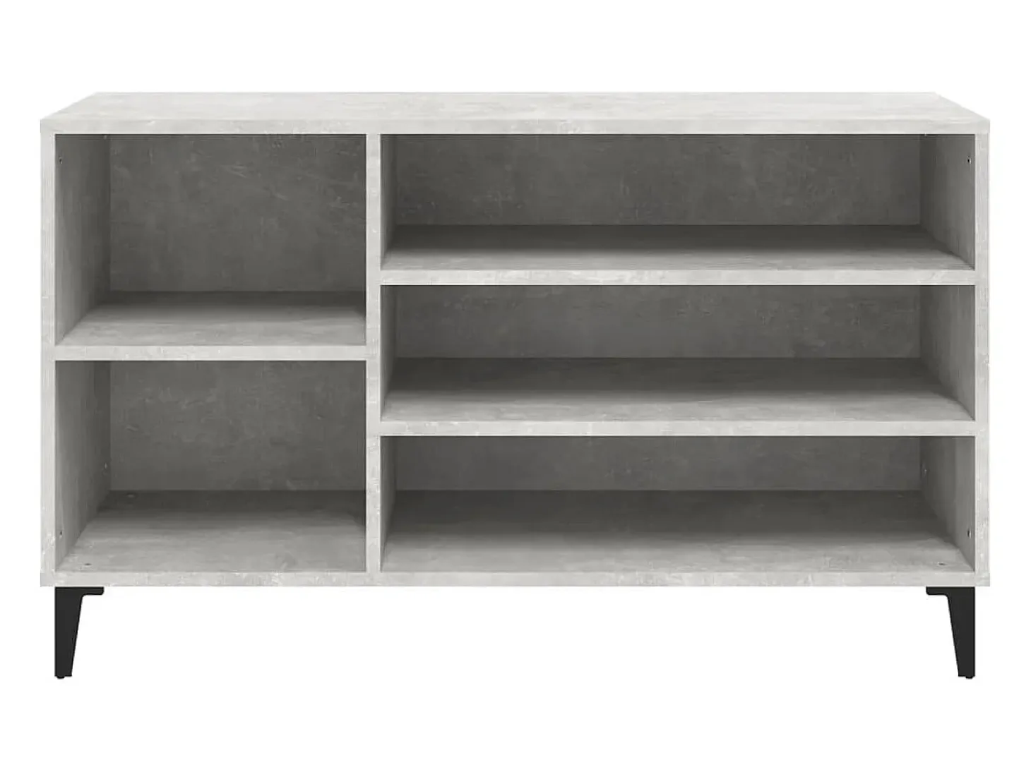 Mueble zapatero madera contrachapada gris hormigón 102x36x60 cm ES387107