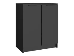 Mueble zapatero madera contrachapada negro 59x35x70 cm ES168085