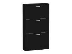 Mueble zapatero madera contrachapada negro 59x17x108 cm ES525926