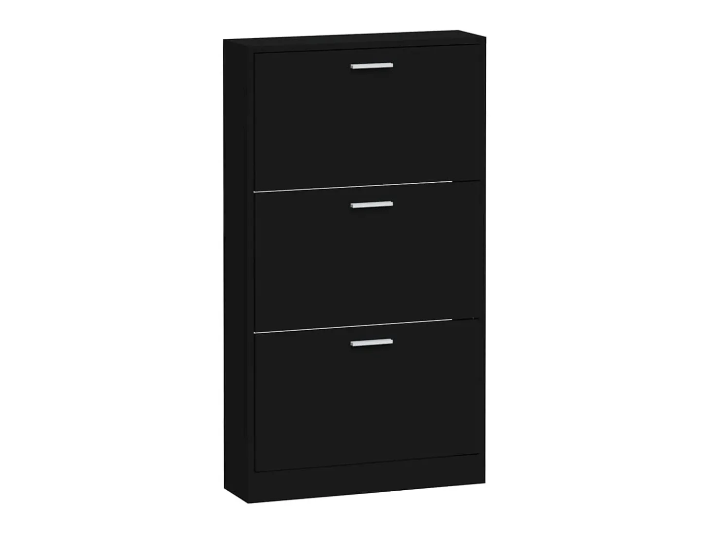 Mueble zapatero madera contrachapada negro 59x17x108 cm ES525926