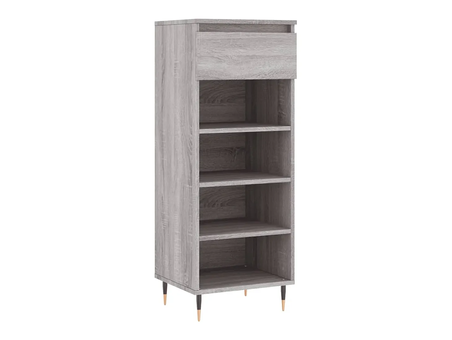Mueble zapatero madera contrachapada gris Sonoma 40x36x105 cm ES143587