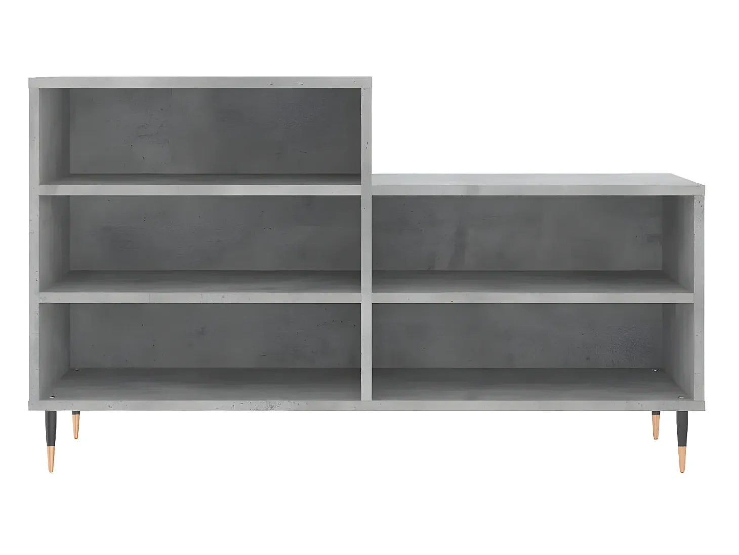 Mueble zapatero madera contrachapada gris hormigón 102x36x60 cm ES824508
