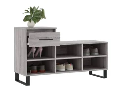 Mueble zapatero madera contrachapada gris Sonoma 102x36x60 cm ES996311