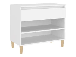 Mueble zapatero madera contrachapada blanco 70x36x60 cm ES819523