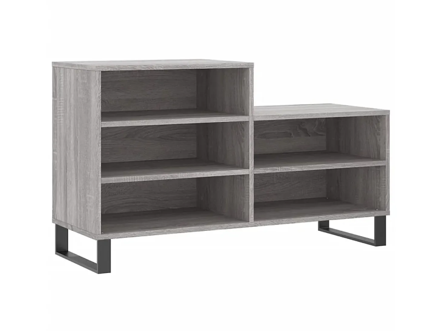 Mueble zapatero madera contrachapada gris Sonoma 102x36x60 cm ES856472
